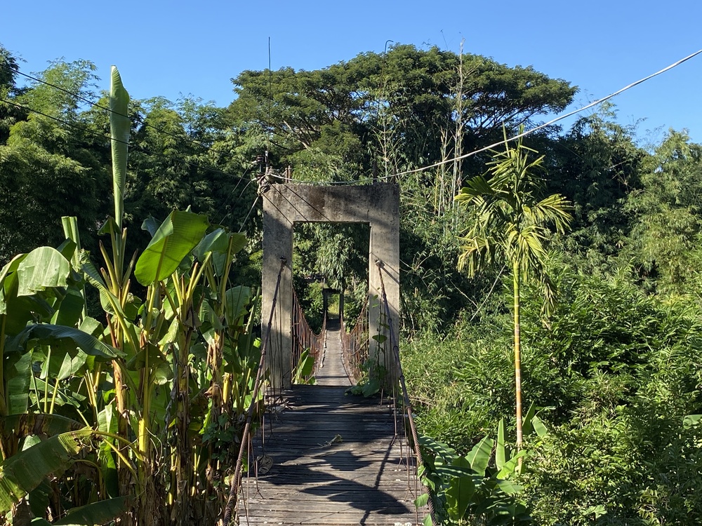 Artikelfoto 2 zum Beitrag: Alleine reisen: Schritt für Schritt zum Solotrip. Hängebrücke, Thailand, üppige Vegetation